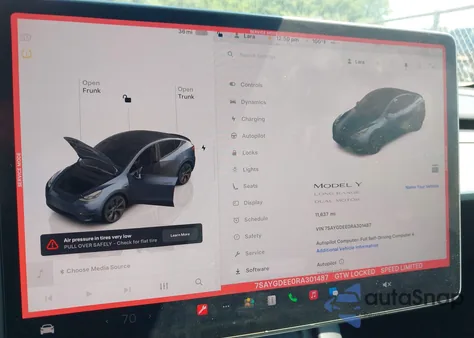 2024 Tesla Model Y из США, поврежденный, VIN 7SAYGDEE0RA301487